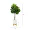 33" Artificial Green Fiddle Fig with Stand Planter